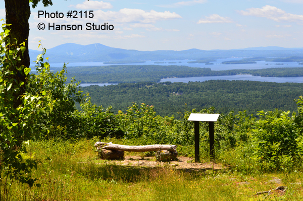 Moultonborough, NH - Bench at Castle in The Clouds trail lookout 13